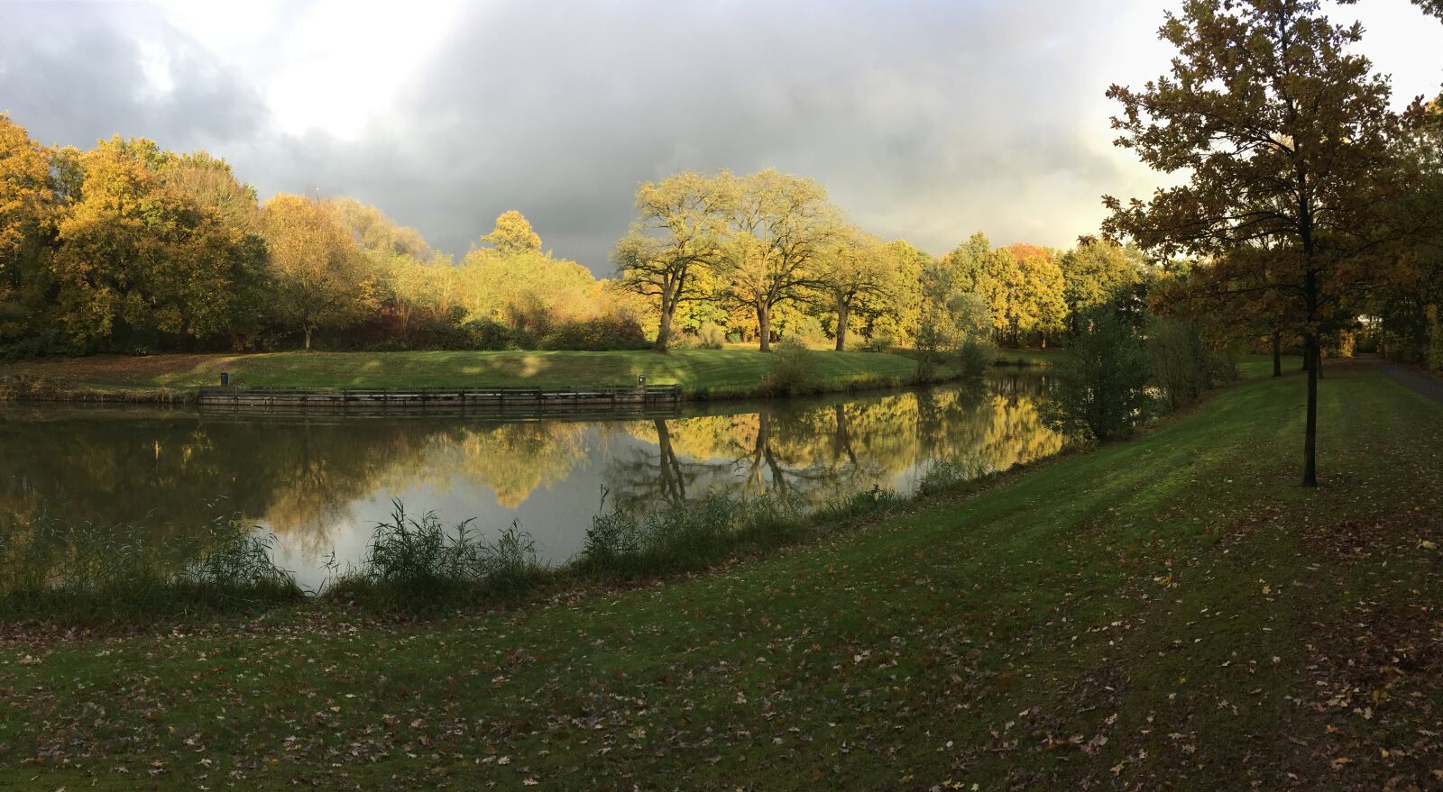 iPhone SE back camera 4.15mm f/2.2 sample photo. Autumn, clouds, light, reflections photography
