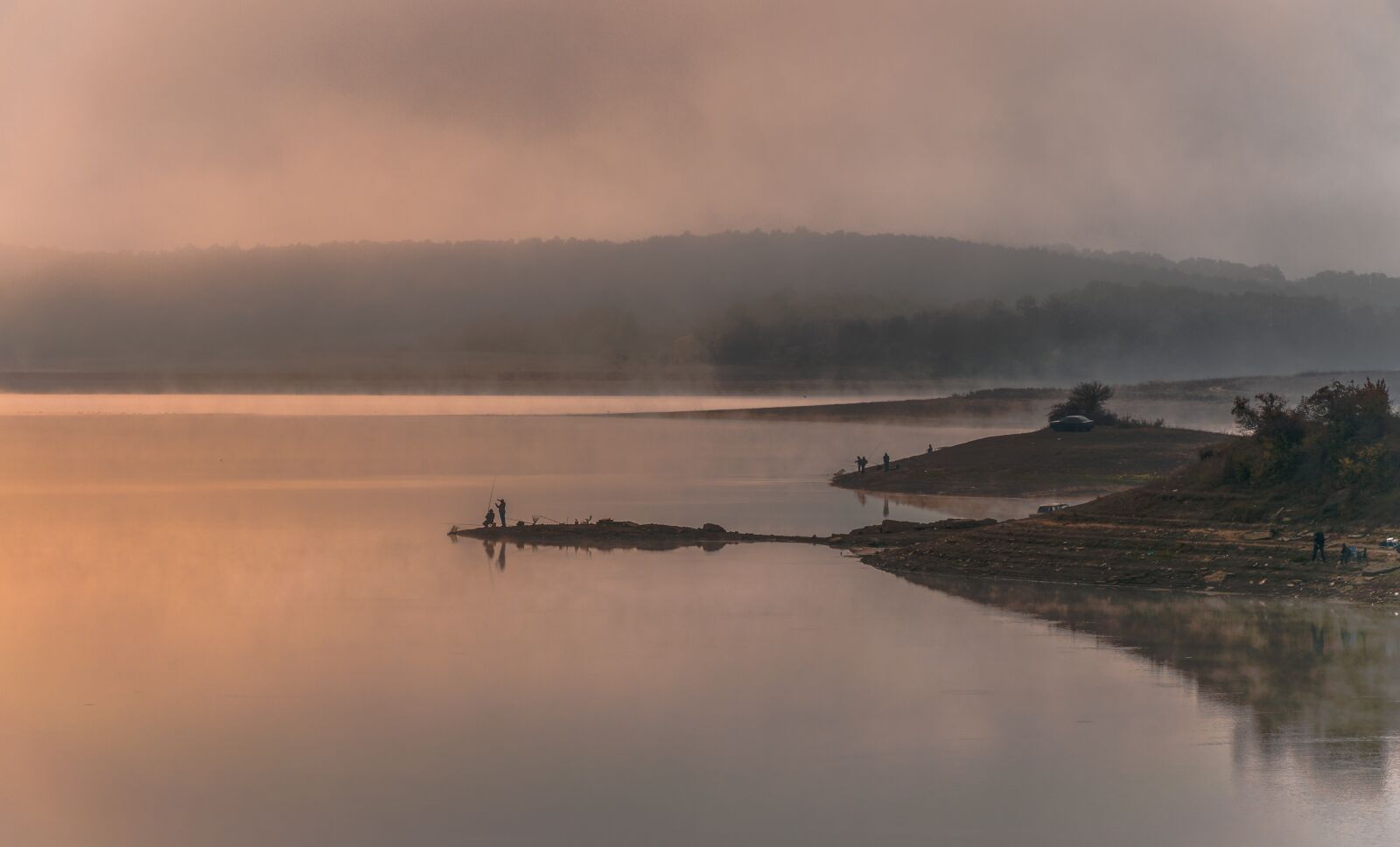 Nikon D3300 sample photo. Fish, fog, lake photography