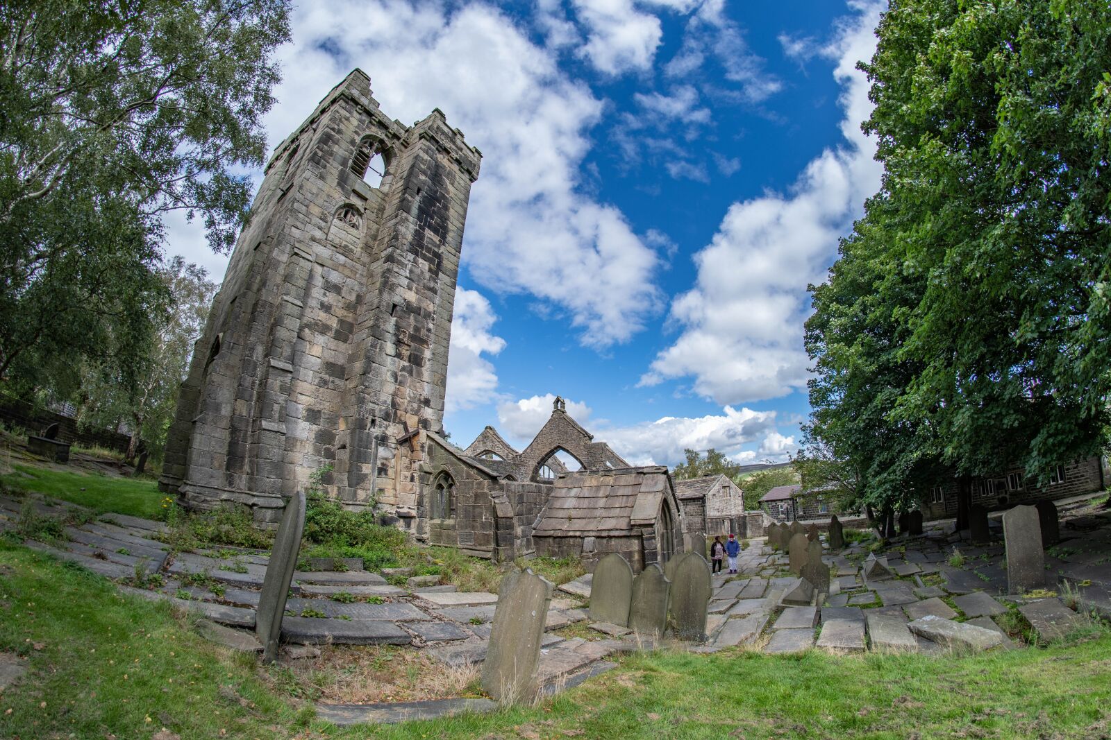 Nikon D500 sample photo. Heptonstall, fisheye, village photography