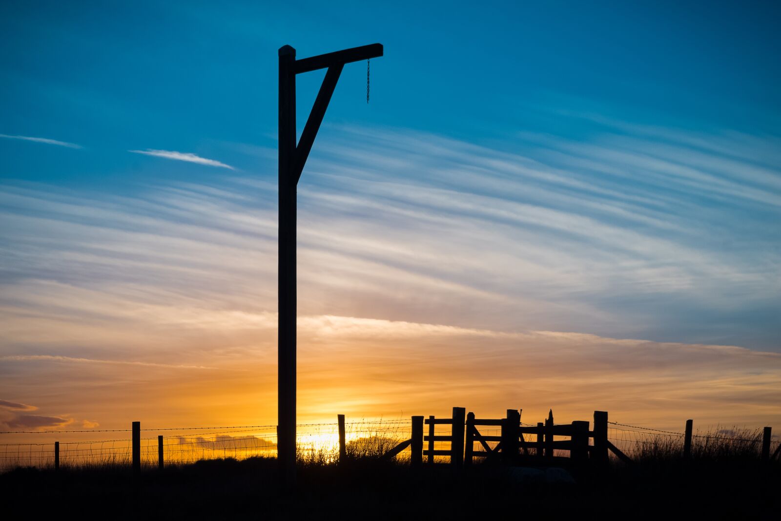 Pentax K-S2 sample photo. Winter's gibbet, elsdon, northumberland photography