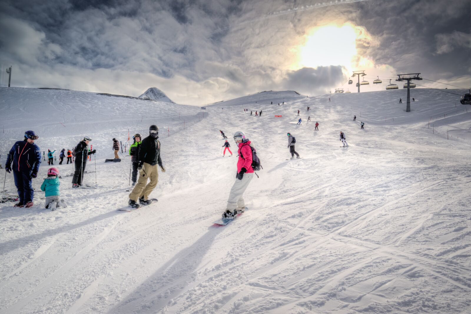 Nikon D610 sample photo. Slope, ski, snowboard photography