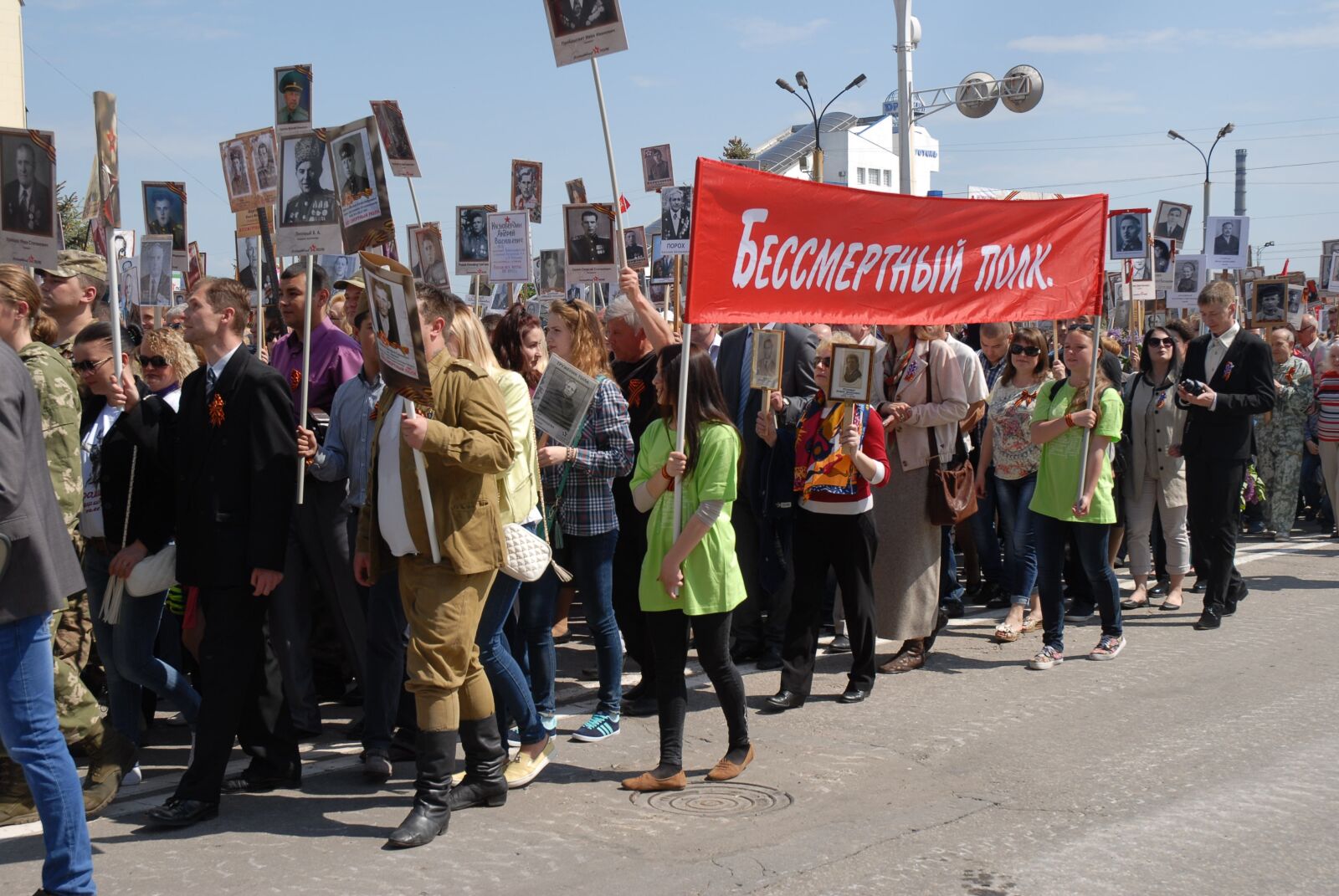 Nikon D200 sample photo. Immortal regiment, parade, may 9 photography