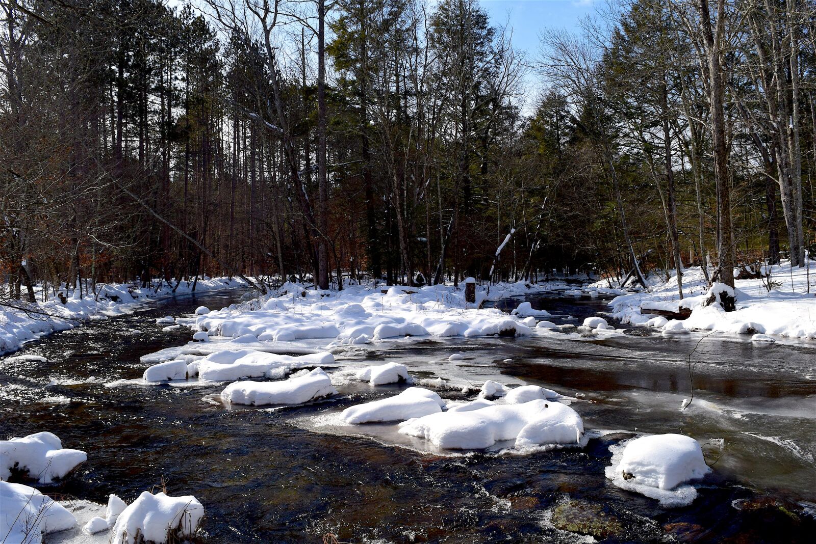 Nikon D3300 sample photo. Snow, river, winter photography