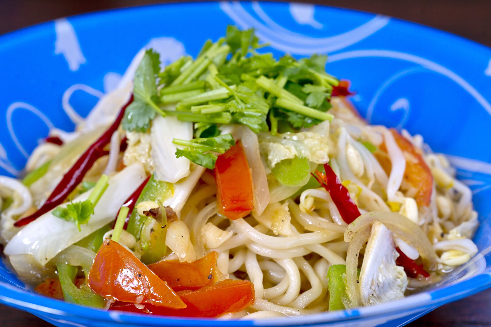 Sony Alpha DSLR-A850 sample photo. Food, udon noodles, vegetables photography