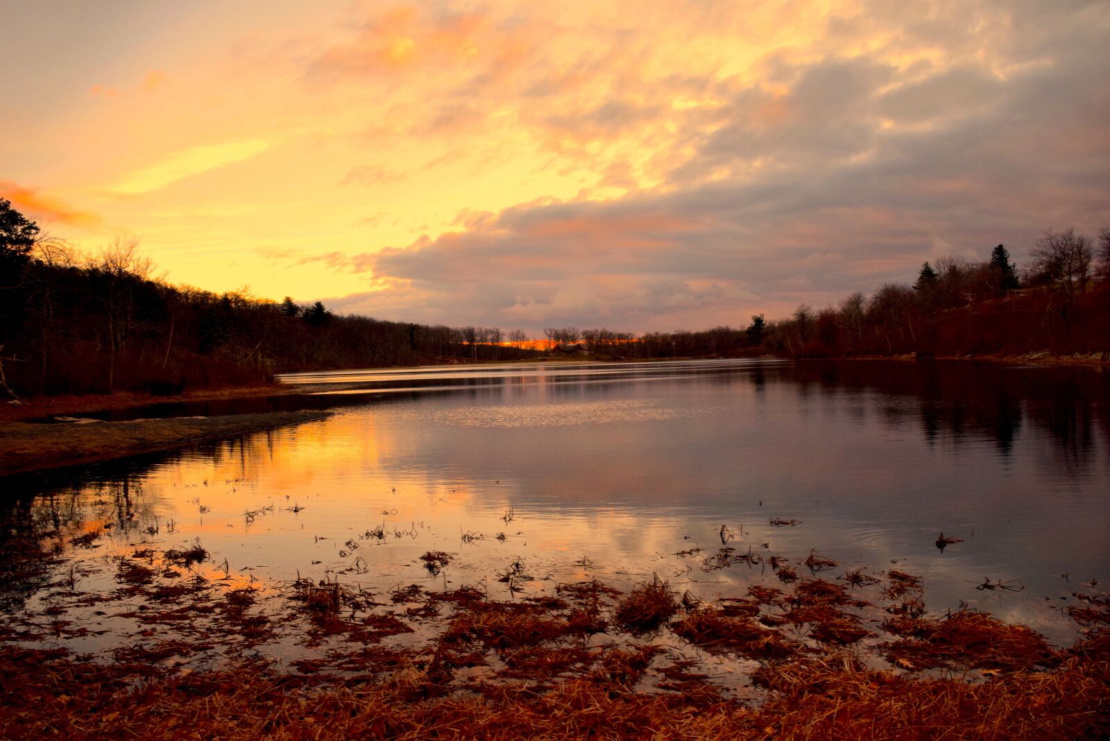 Nikon D3300 sample photo. Lake, sunset, clouds photography