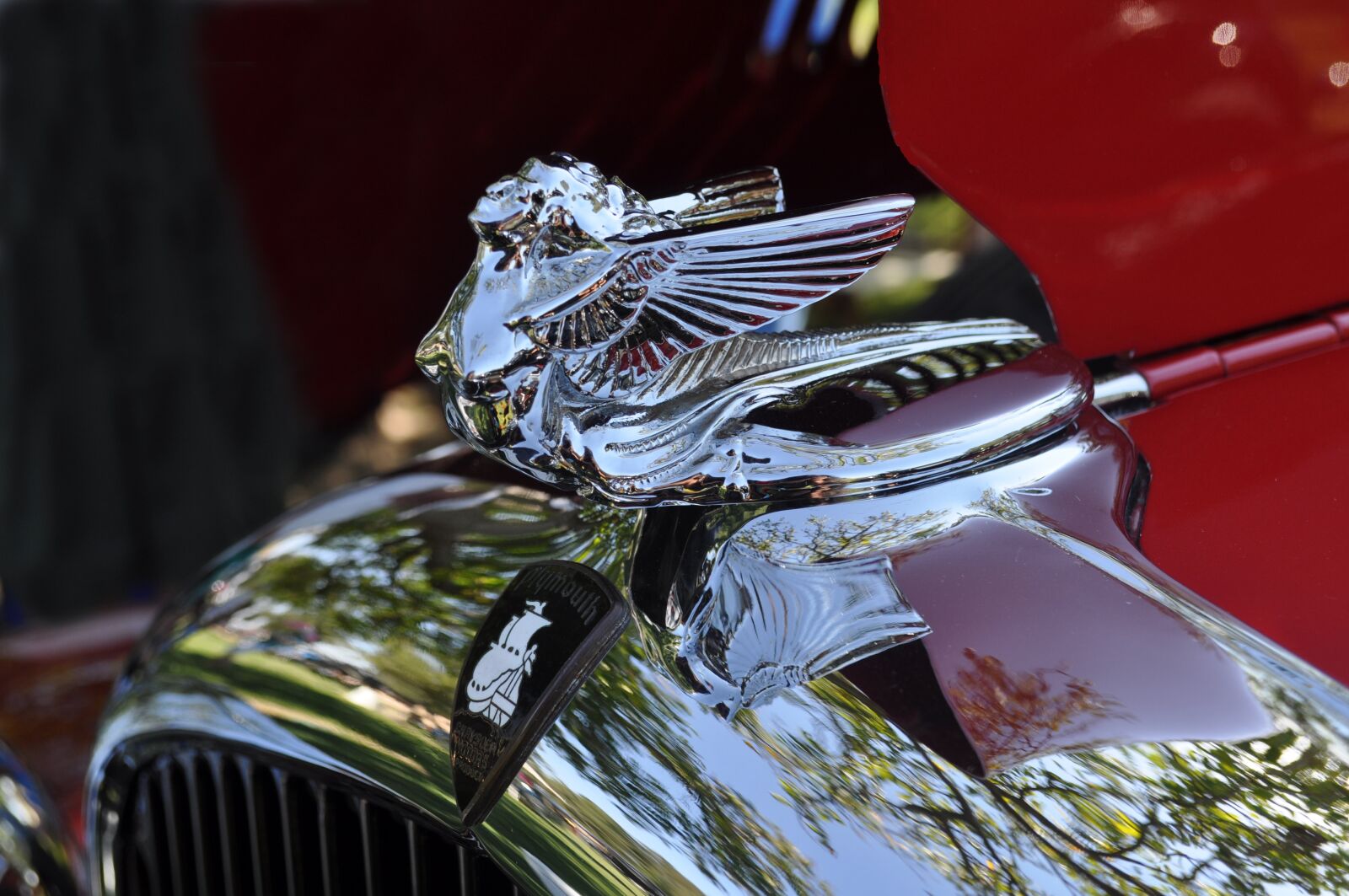 Nikon D5000 sample photo. Automobile hood ornament, vintage photography