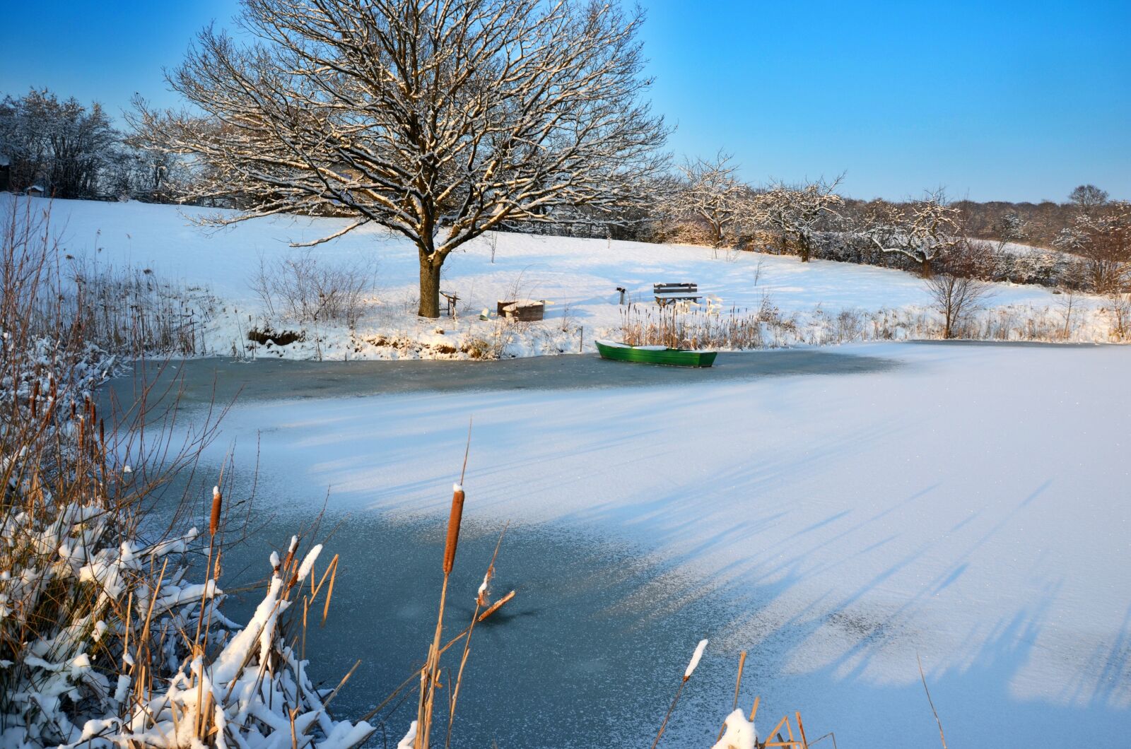 Nikon D5100 sample photo. Snow, landscape, boat photography