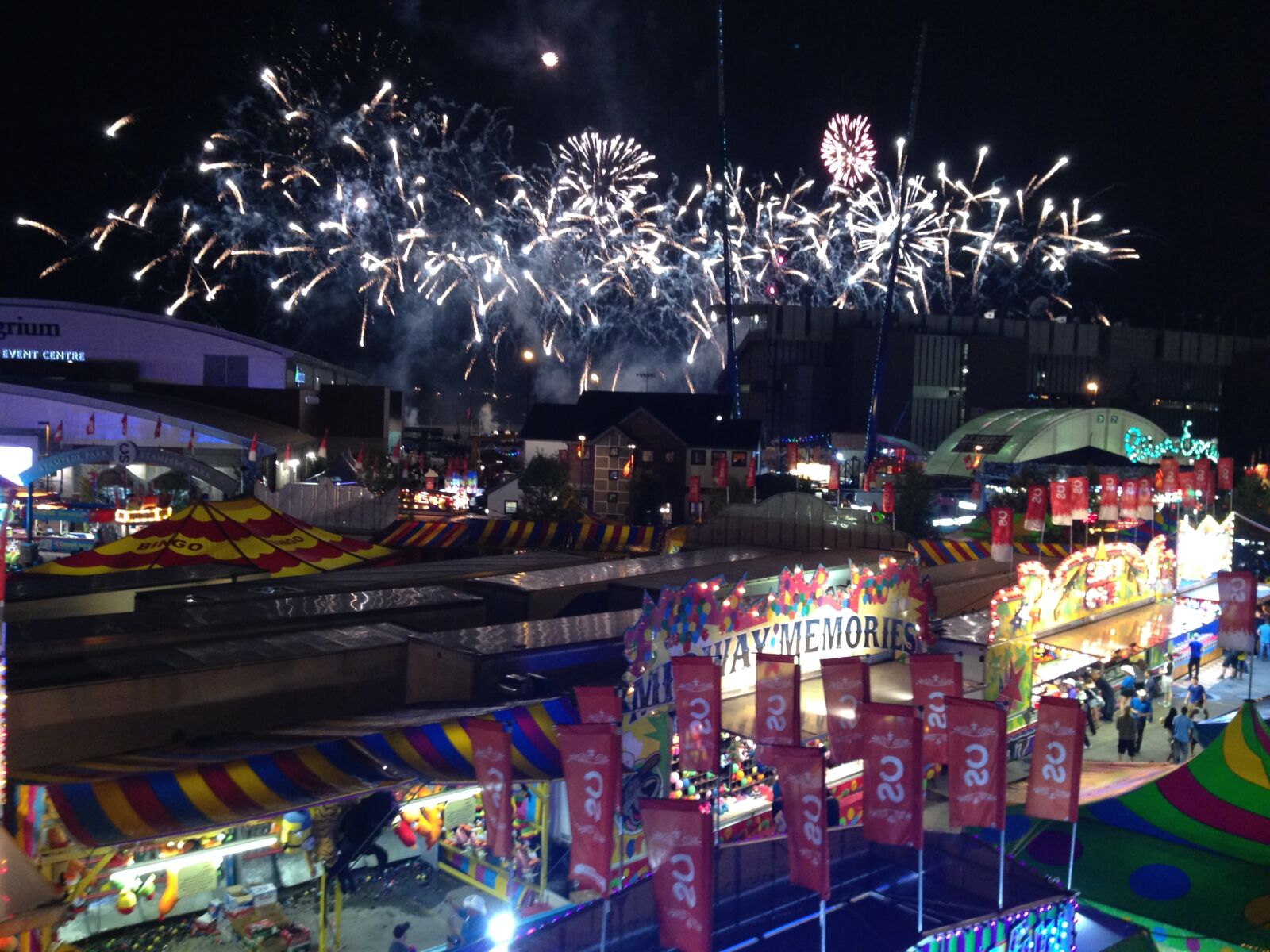 iPhone 5c back camera 4.12mm f/2.4 sample photo. Calgary, stampede, carnival, fireworks photography