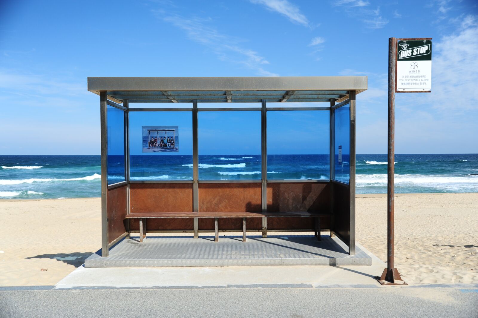 Nikon D700 sample photo. Busstop, bus station, beach photography