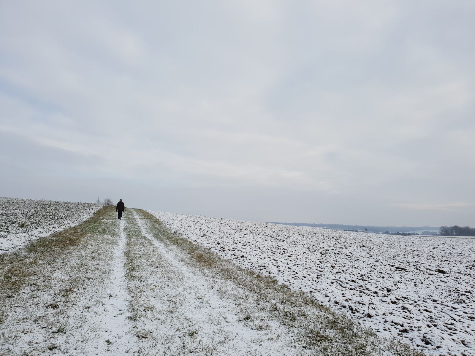 Samsung SM-G960F sample photo. Man, landscape, snow photography