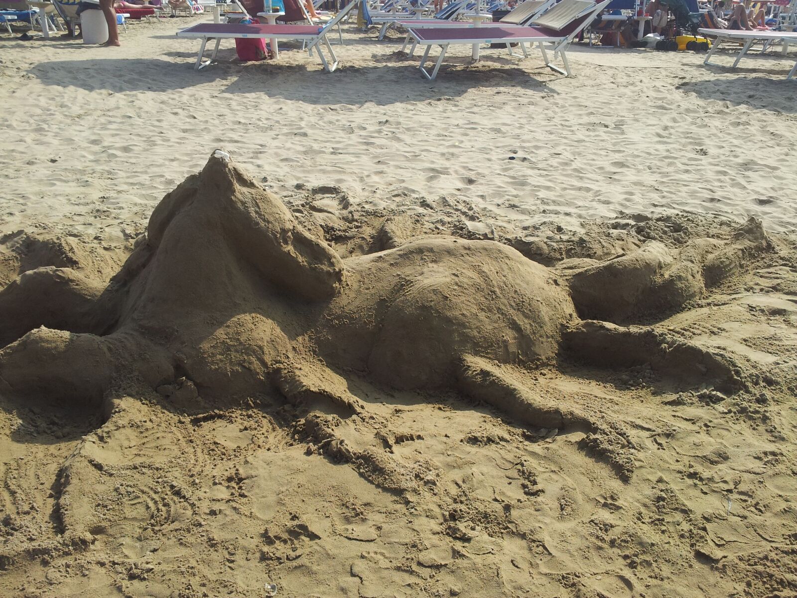 Samsung Galaxy S2 sample photo. Sculpture, sand, horse photography