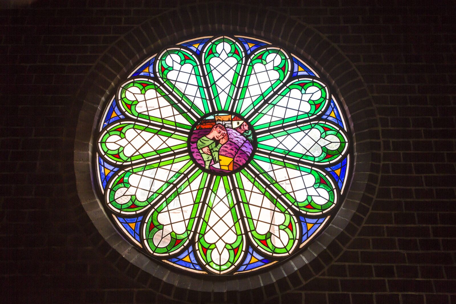 Canon EOS 5D Mark III sample photo. Church window, colorful glass photography