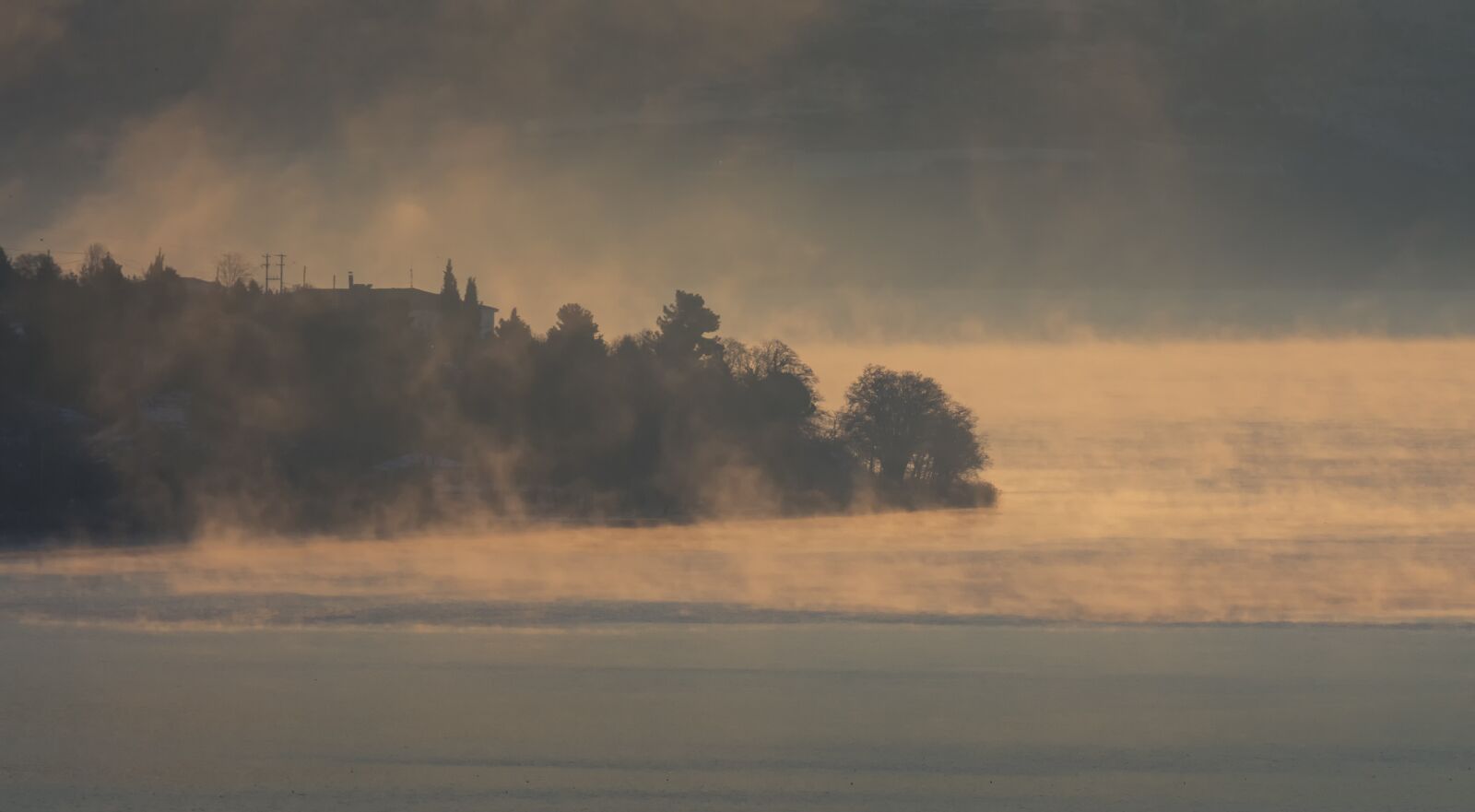 Nikon D7200 sample photo. Fog, cold, lake photography