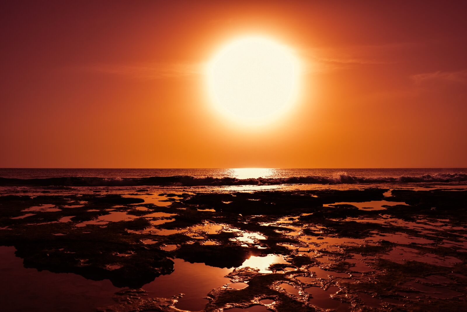 Nikon D3300 sample photo. Sunset, sun, beach photography