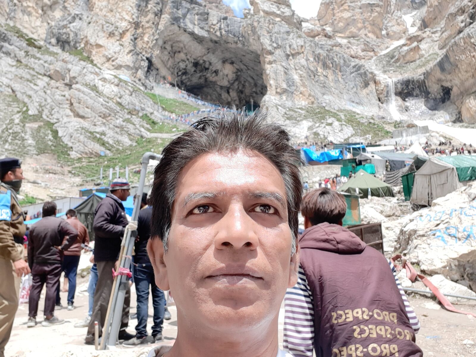 Samsung Galaxy A50 sample photo. India map, amarnath cave photography