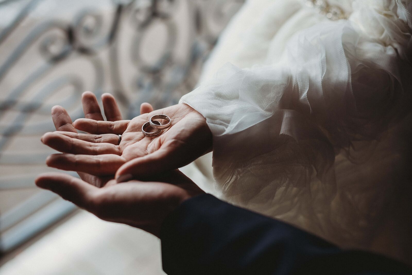 Canon EF 50mm F1.4 USM sample photo. Touch, hands, gold, wedding photography