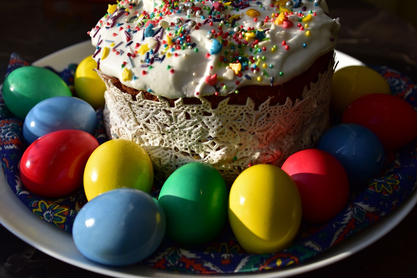 Nikon D3400 sample photo. Easter, easter cake, eggs photography
