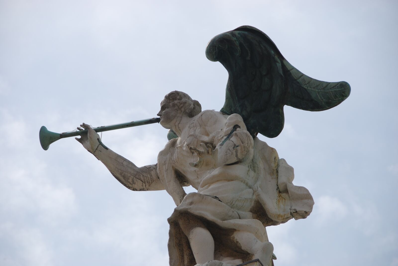 Nikon D80 sample photo. Statue, angel, trumpet photography