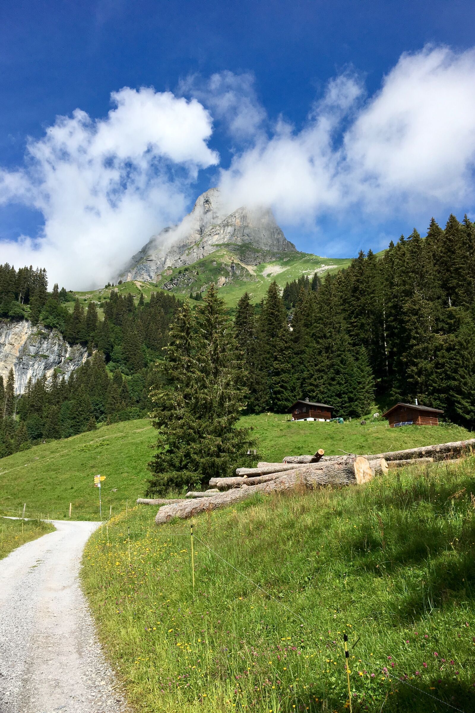 Apple iPhone 6s sample photo. Mountain, clouds, trail photography
