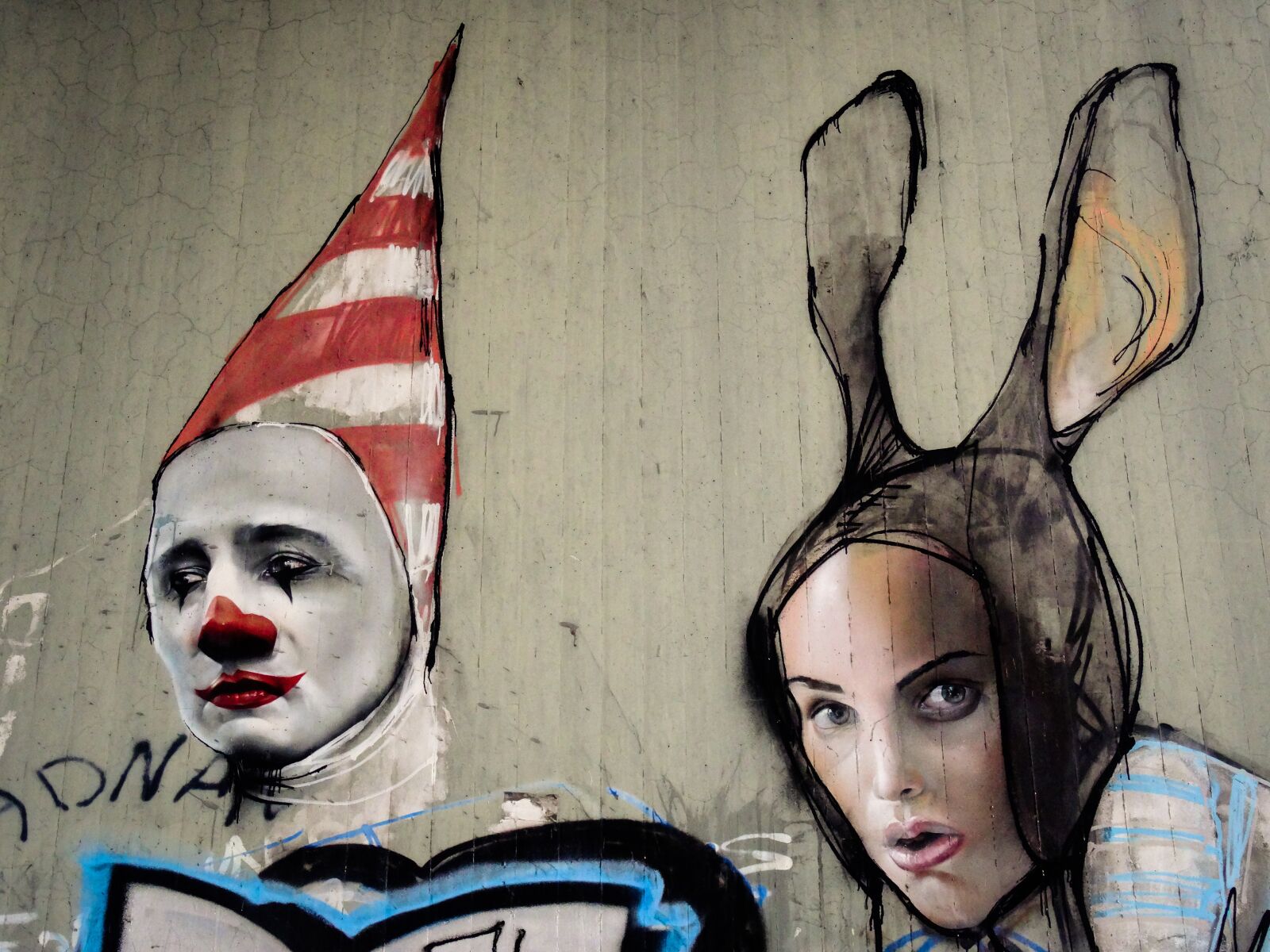 Sony Cyber-shot DSC-HX50V sample photo. Graffiti, clown, hare photography