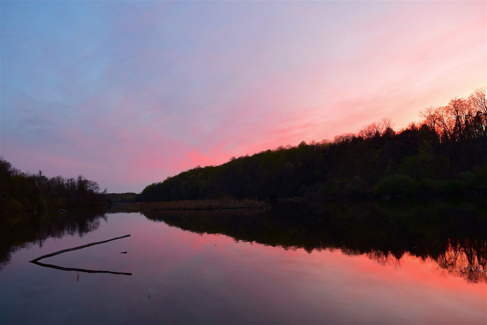 Nikon D3300 sample photo. Lake, sunset, trees photography