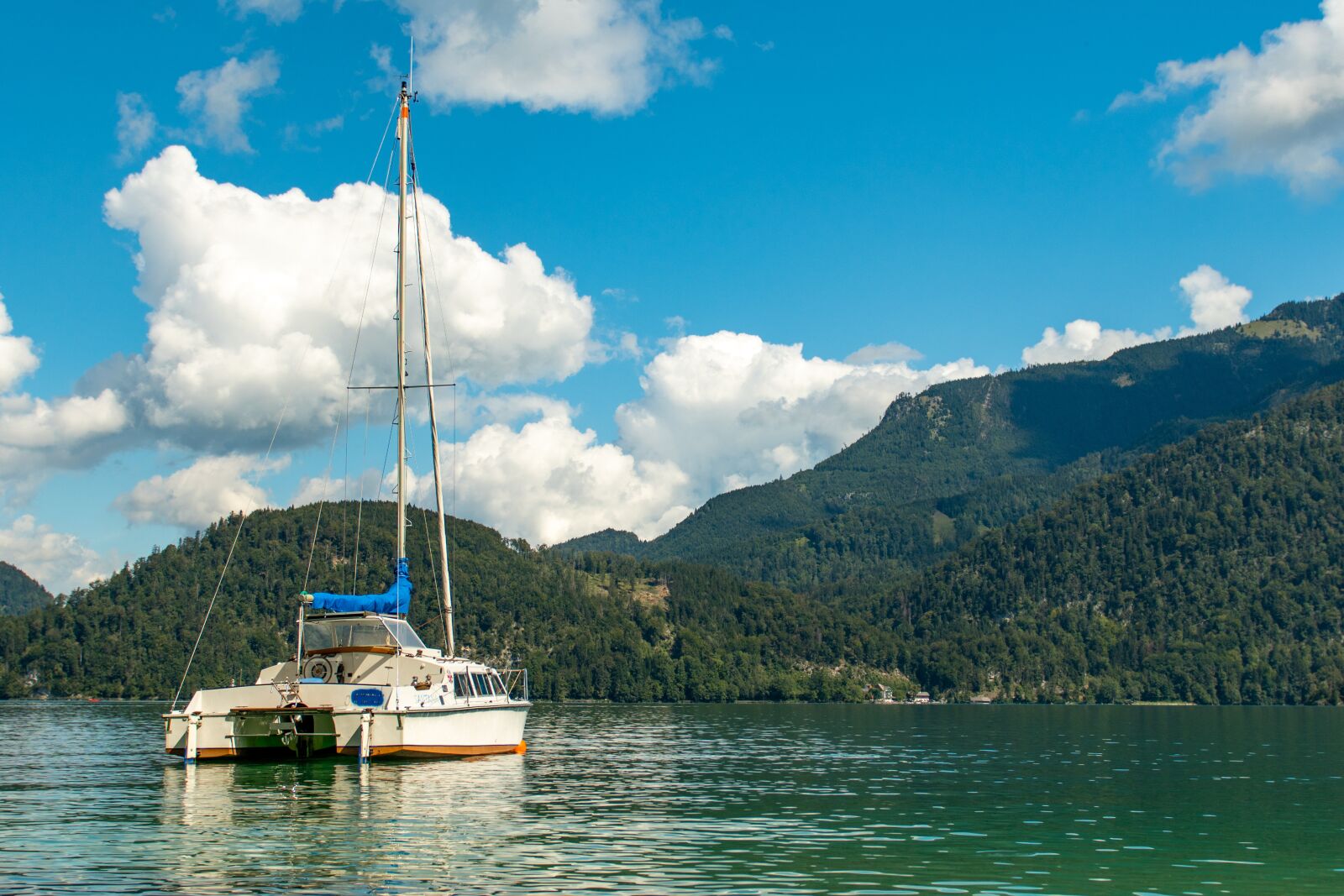 Nikon D500 sample photo. Lake wolfgang, austria, boat photography