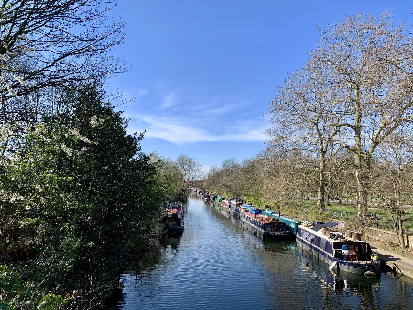 Apple iPhone XR sample photo. Victoria park, london, narrowboats photography