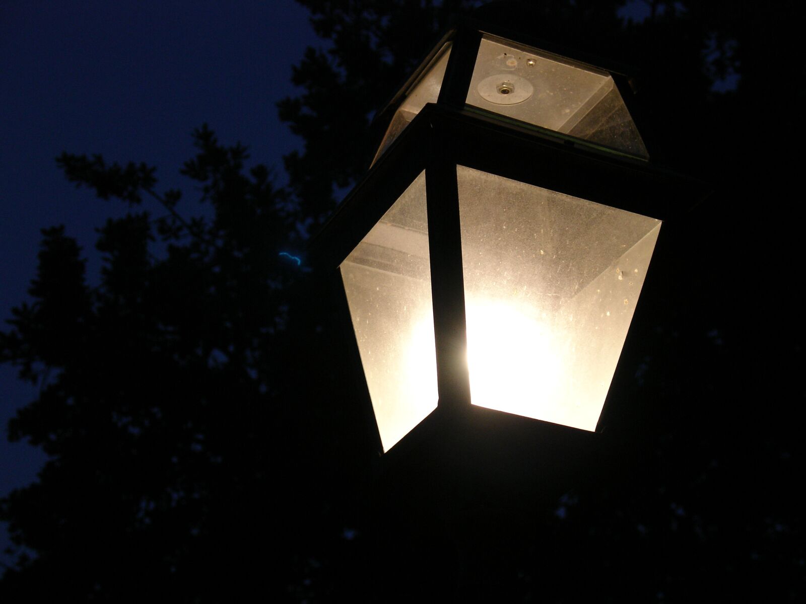 Sony DSC-V3 sample photo. Night, lamp, black photography