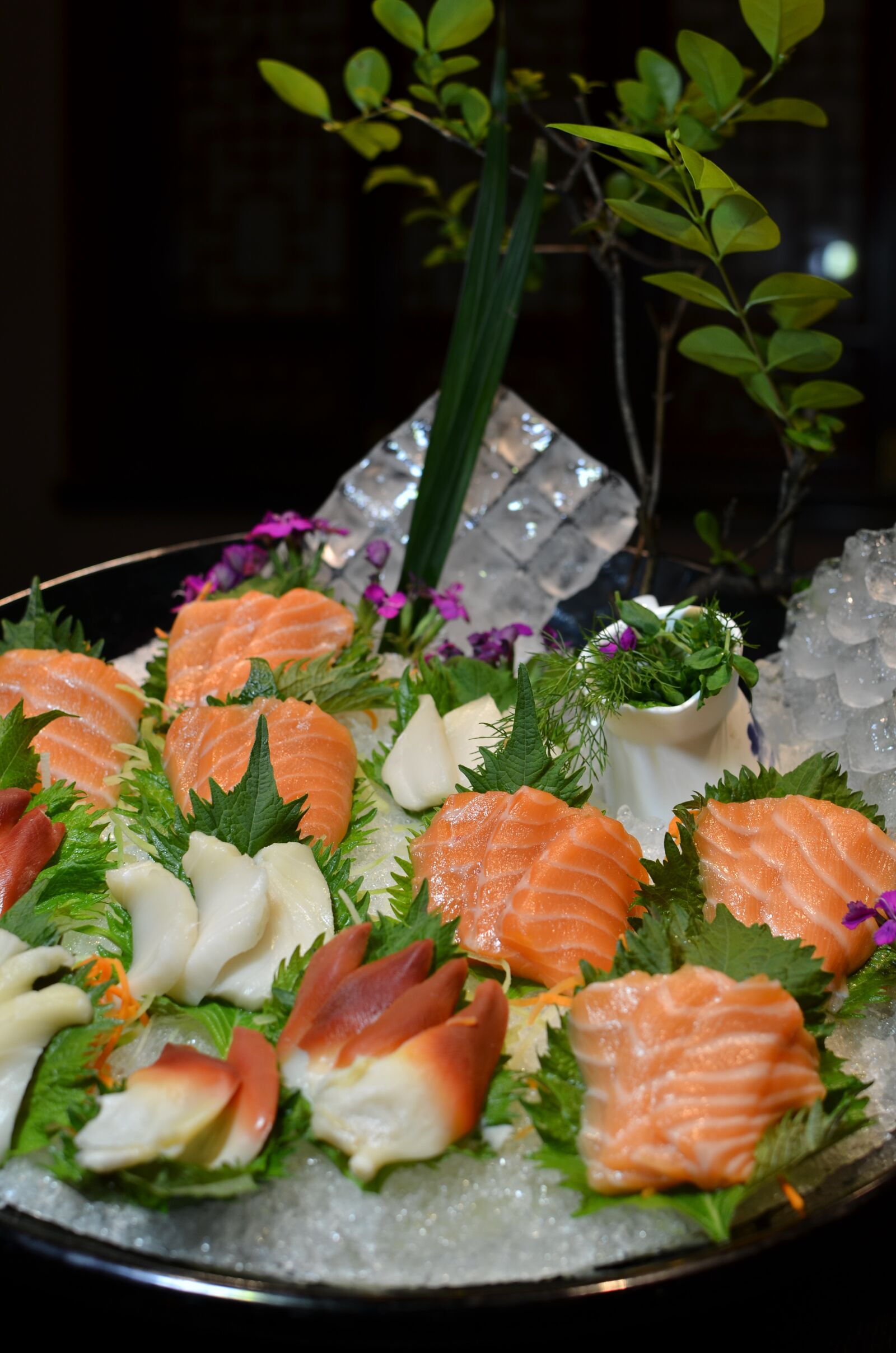Nikon D7000 sample photo. Salmon, vegetables, catering photography