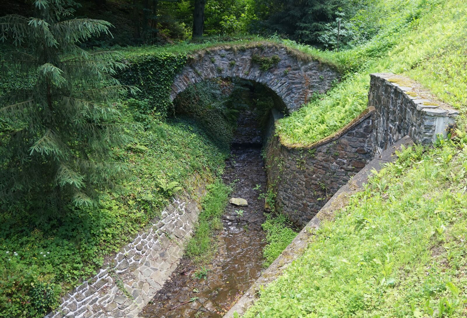 Sony Alpha a5000 (ILCE 5000) sample photo. Stoned bridge, creek, czechia photography