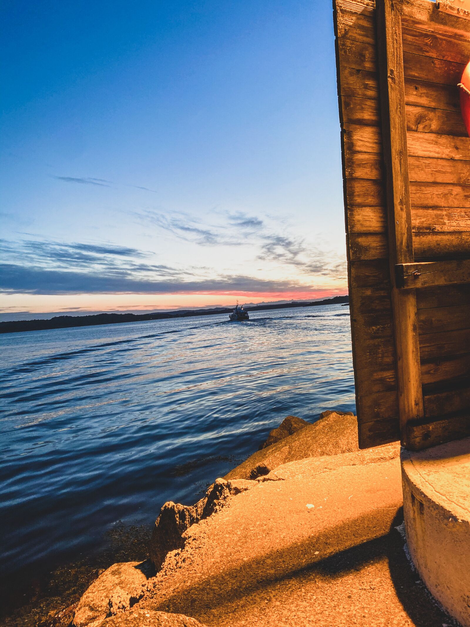 Apple iPhone 11 sample photo. Boat, sunset, sea photography