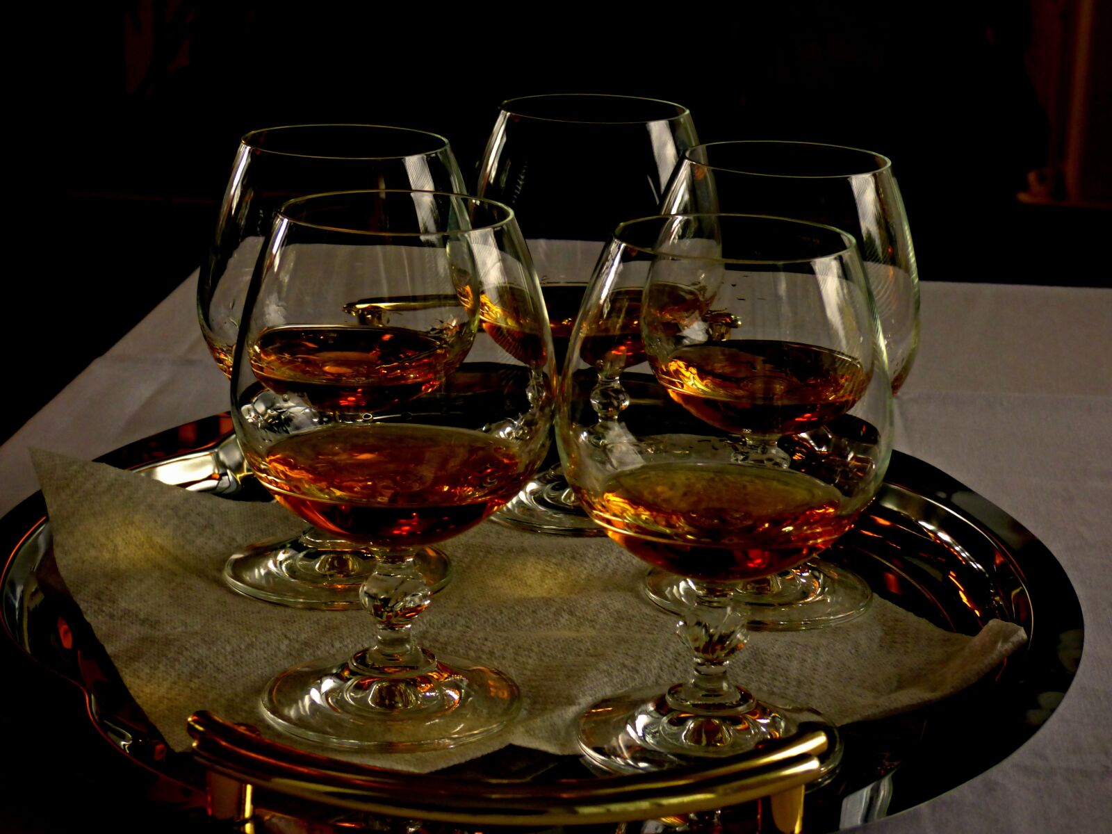 Panasonic DMC-FZ72 sample photo. Cup, cognac, tray photography
