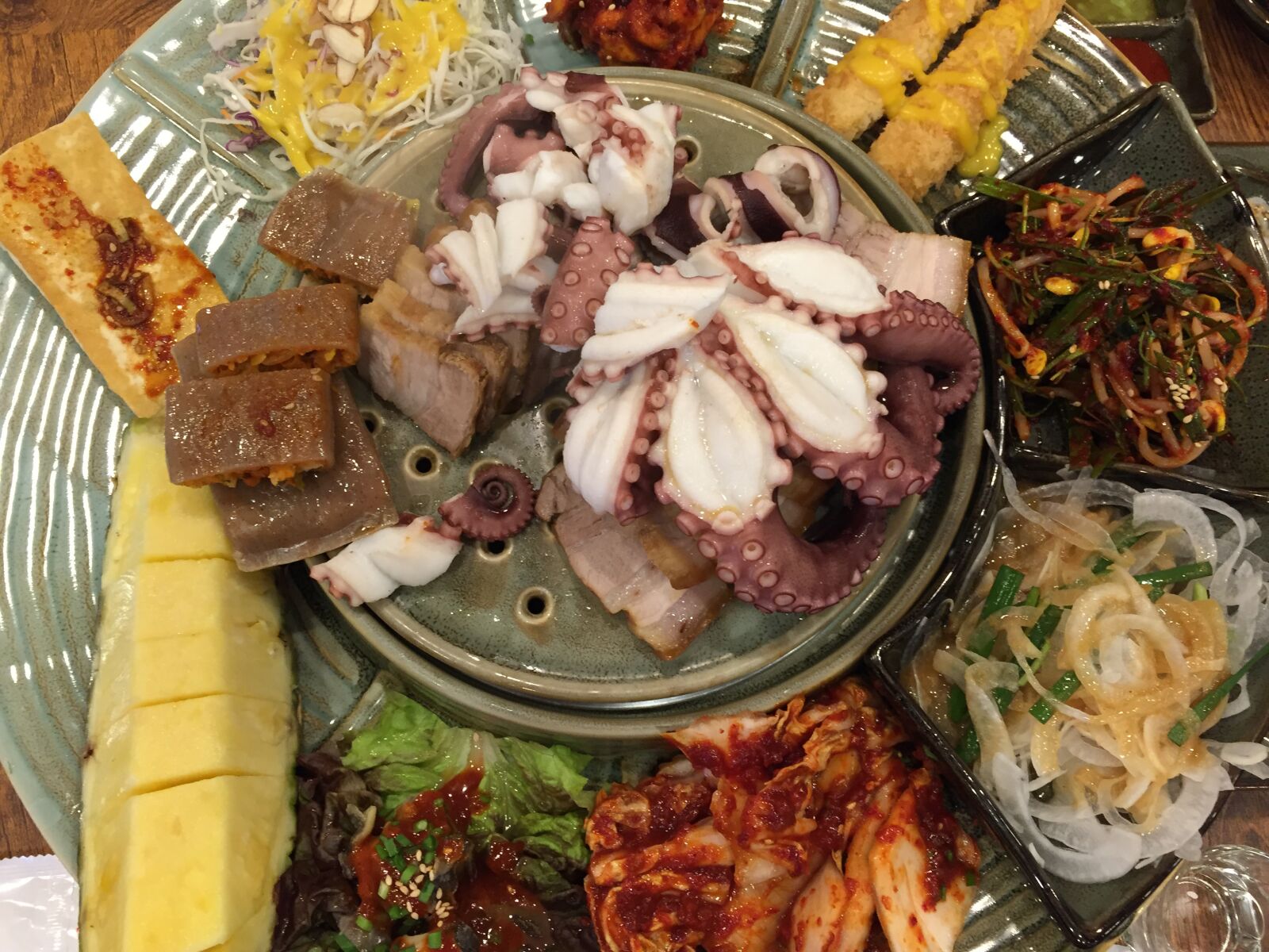 iPhone 6 back camera 4.15mm f/2.2 sample photo. Octopus, food, restaurant photography