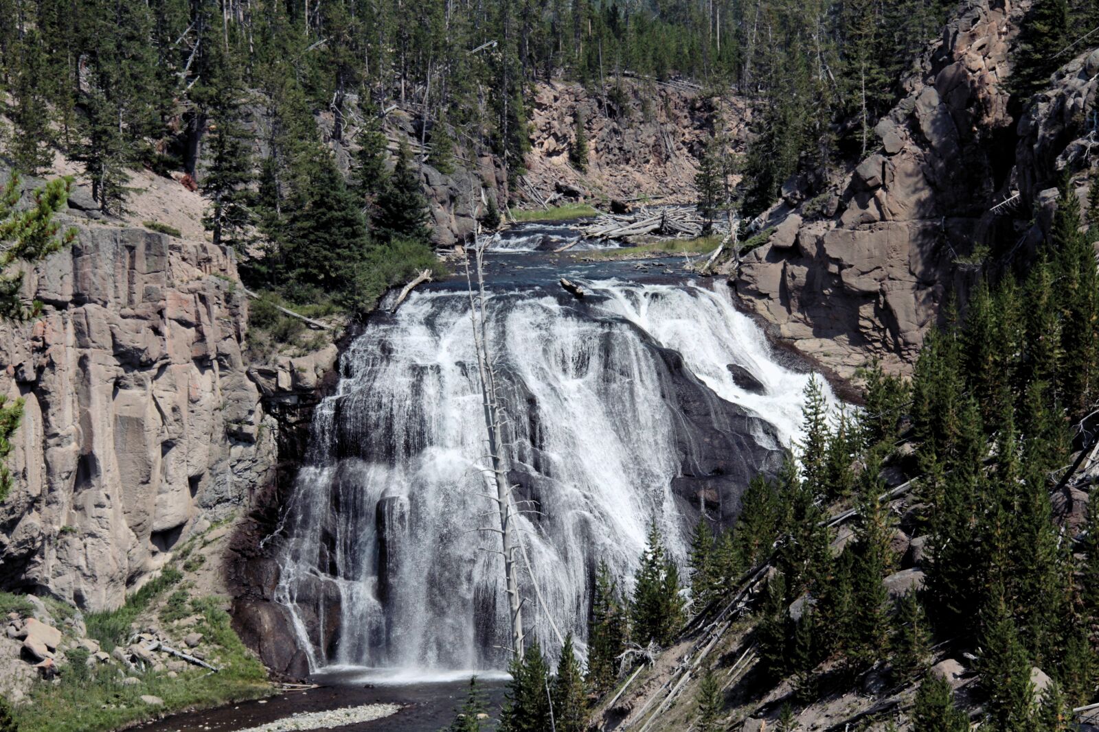 Canon EOS 60D sample photo. Yellowstone waterfall, landscape, canyon photography