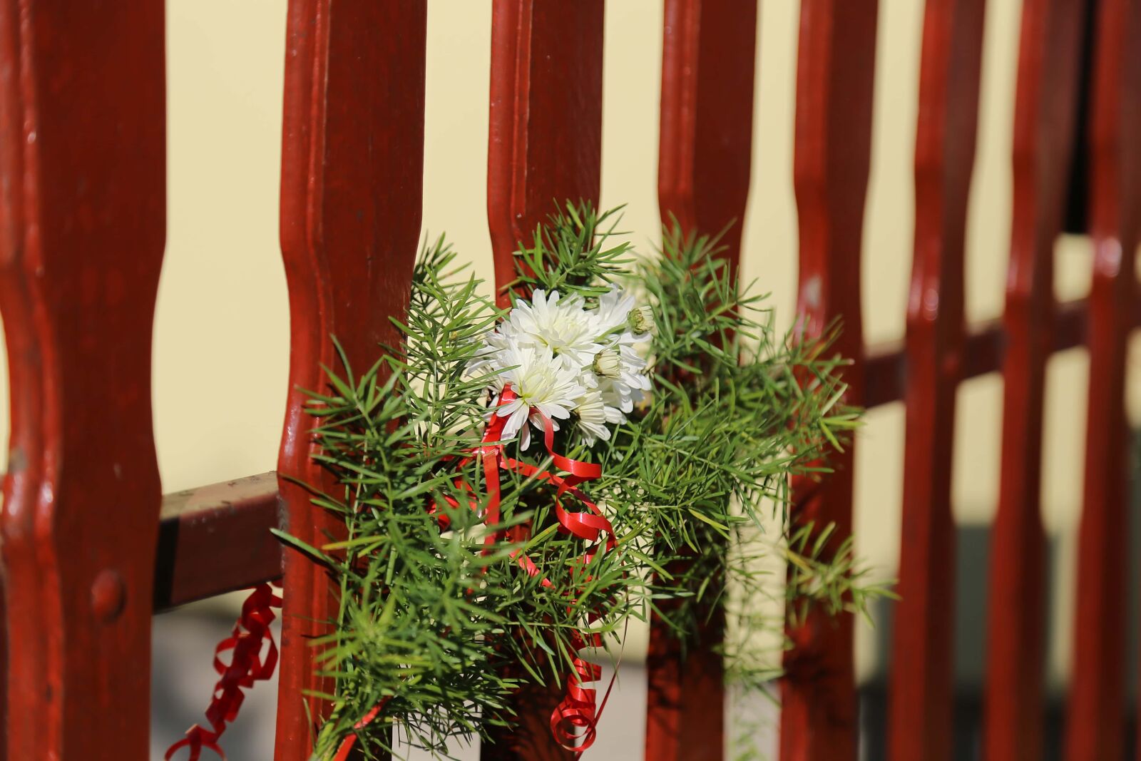 Canon EF 24-105mm F4L IS USM sample photo. Picket fence, bouquet, wooden photography