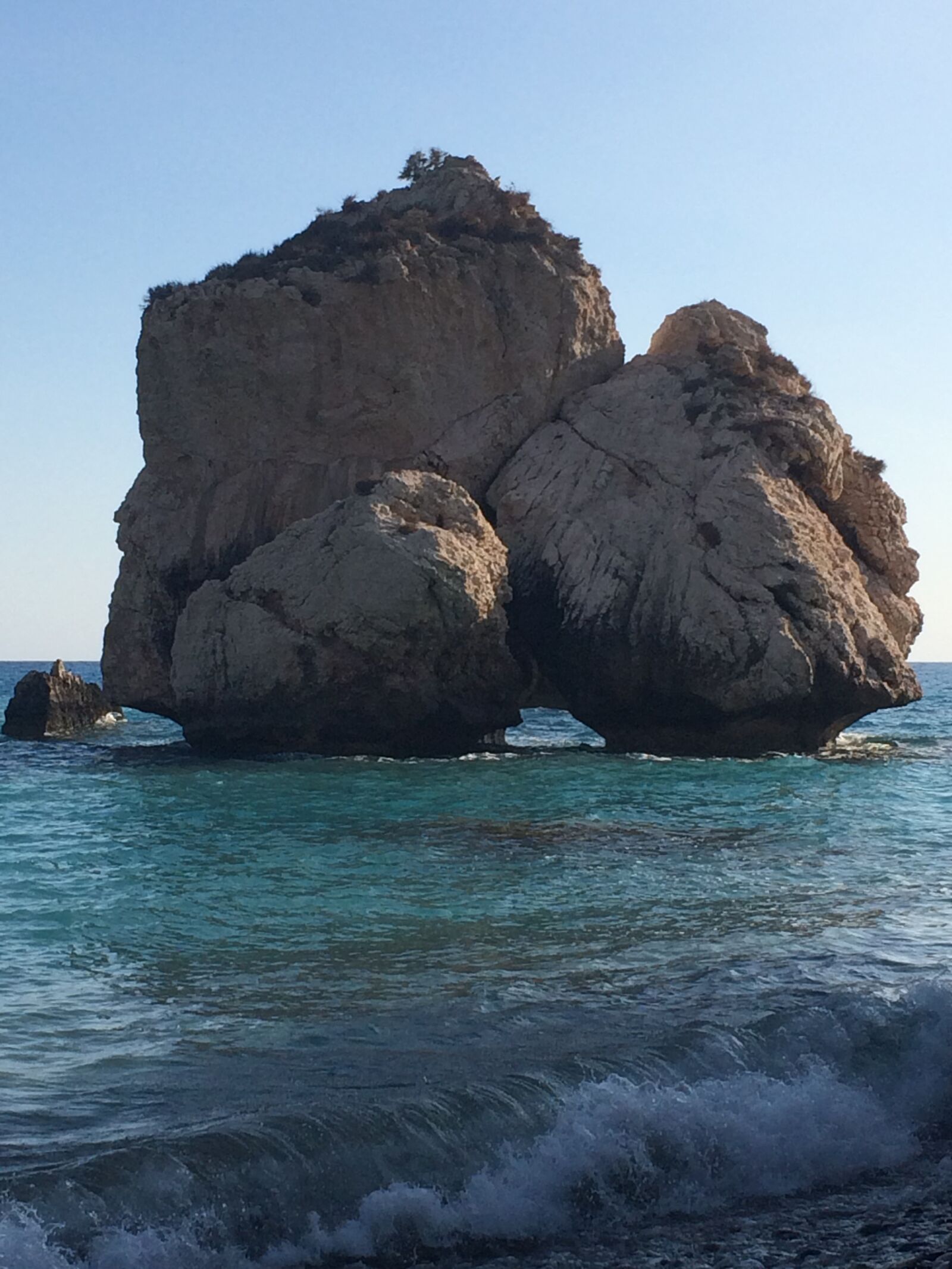 iPhone 5s back camera 4.15mm f/2.2 sample photo. Aphrodite rock, sea, cyprus photography