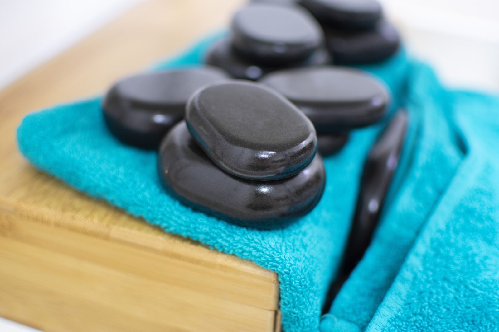 Nikon D3400 sample photo. Stones, spa, towels photography
