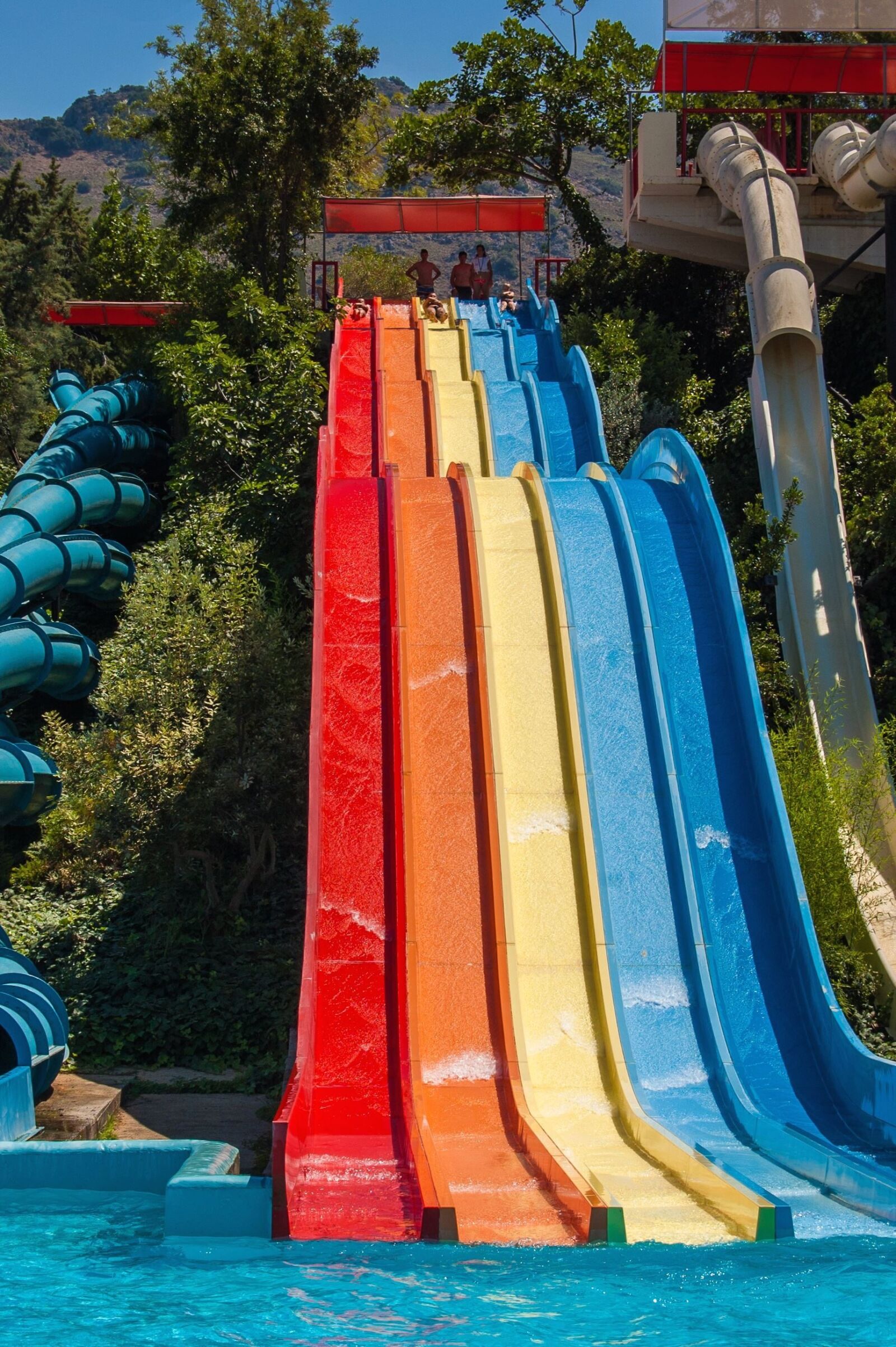 Nikon D40 sample photo. Water slide, summer, water photography