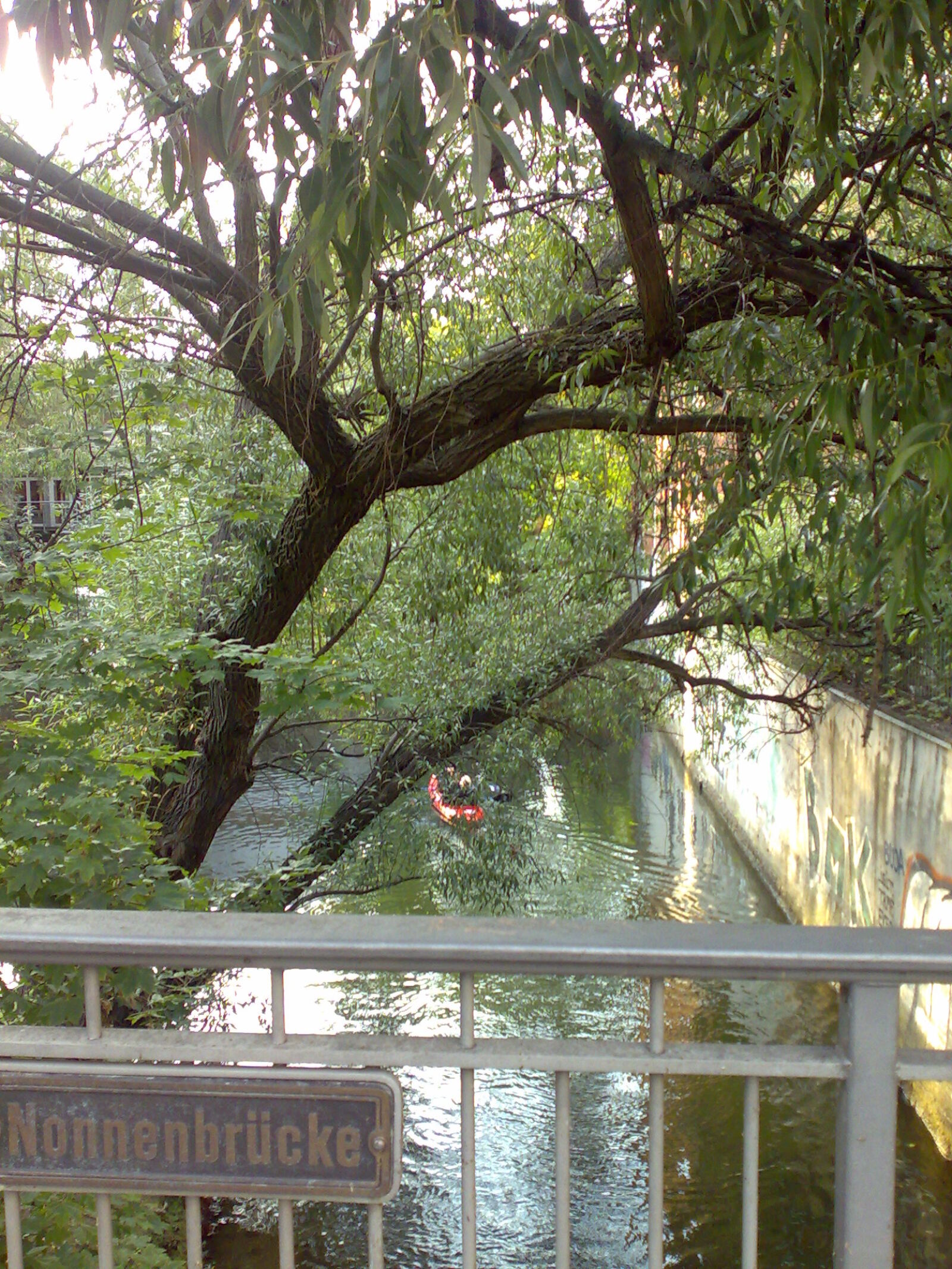 Nokia E90 sample photo. Boat, bridge, river, willow photography