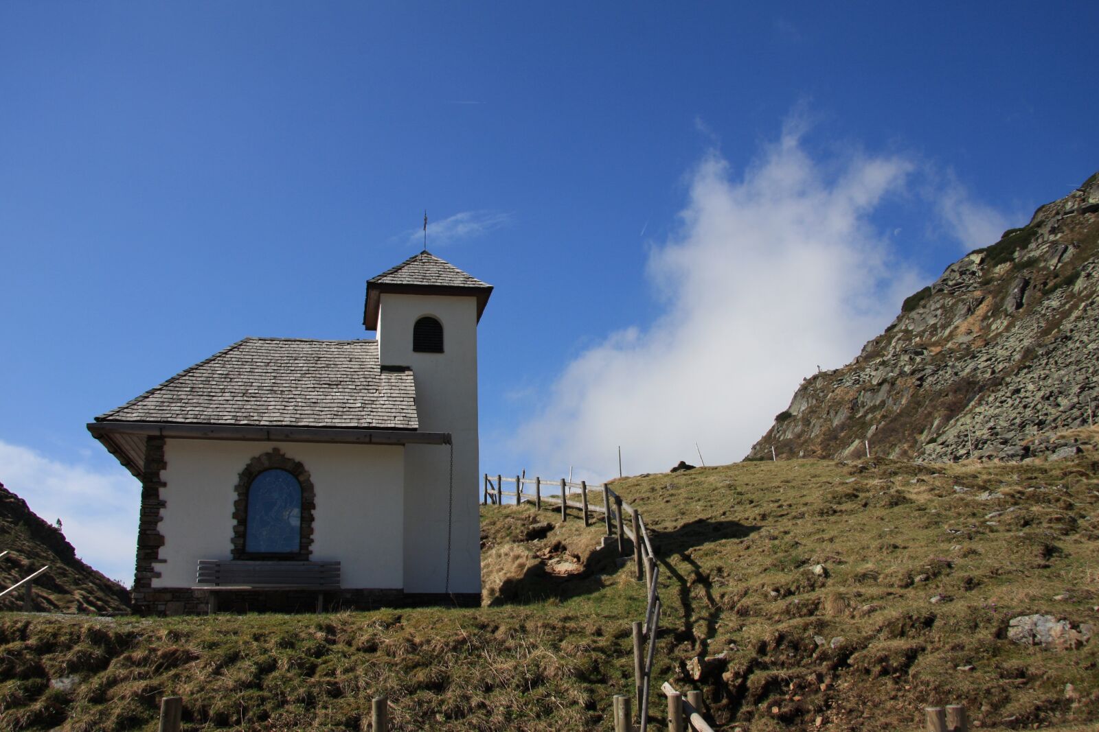 Canon EOS 40D sample photo. Mountain, chapel, landscape photography