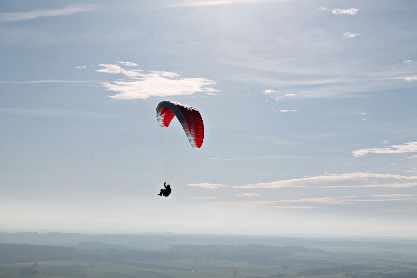 Canon EOS 1100D (EOS Rebel T3 / EOS Kiss X50) sample photo. "Skydiving, parachute, mountains" photography