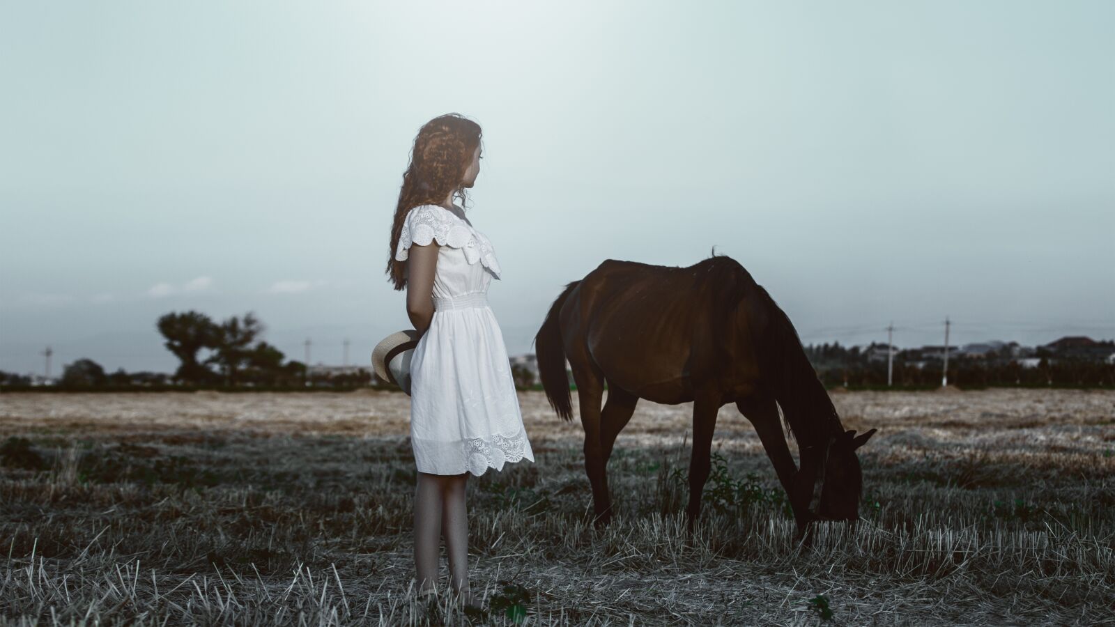 Canon EOS 60D sample photo. Horse, girl, dress photography