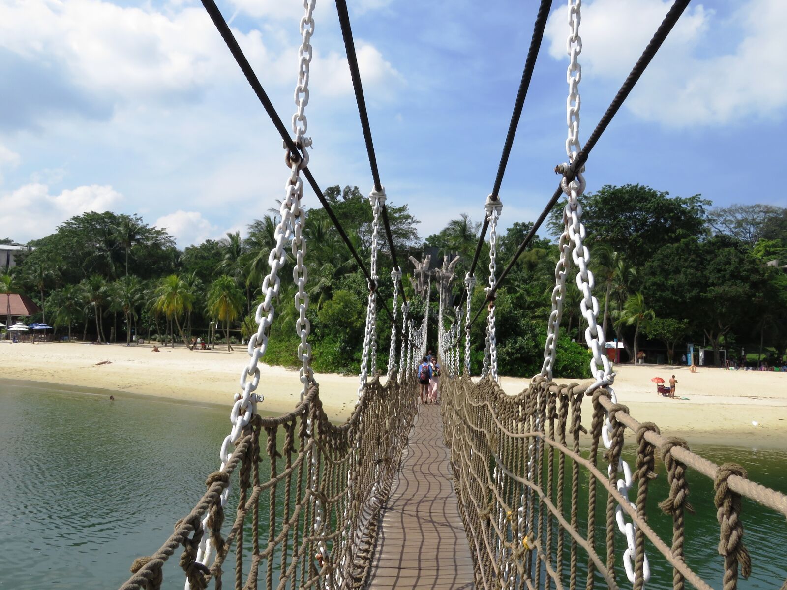 Canon PowerShot SX60 HS sample photo. Sentosa beach, singapore, rope photography