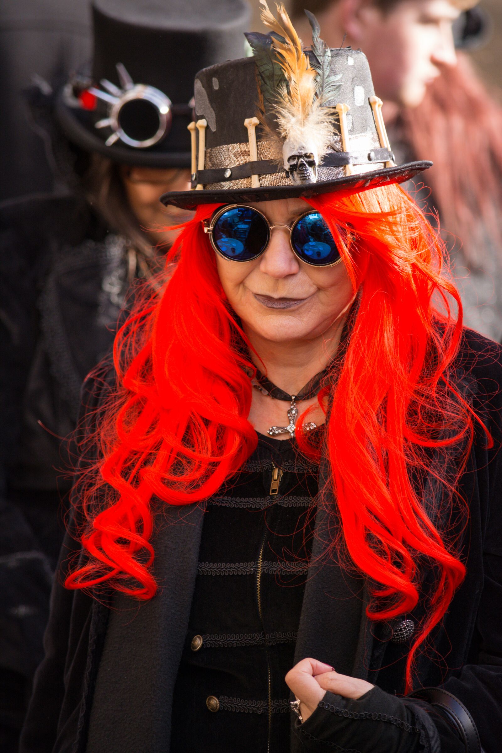 Nikon D7100 sample photo. Gothic woman, steampunk, red photography