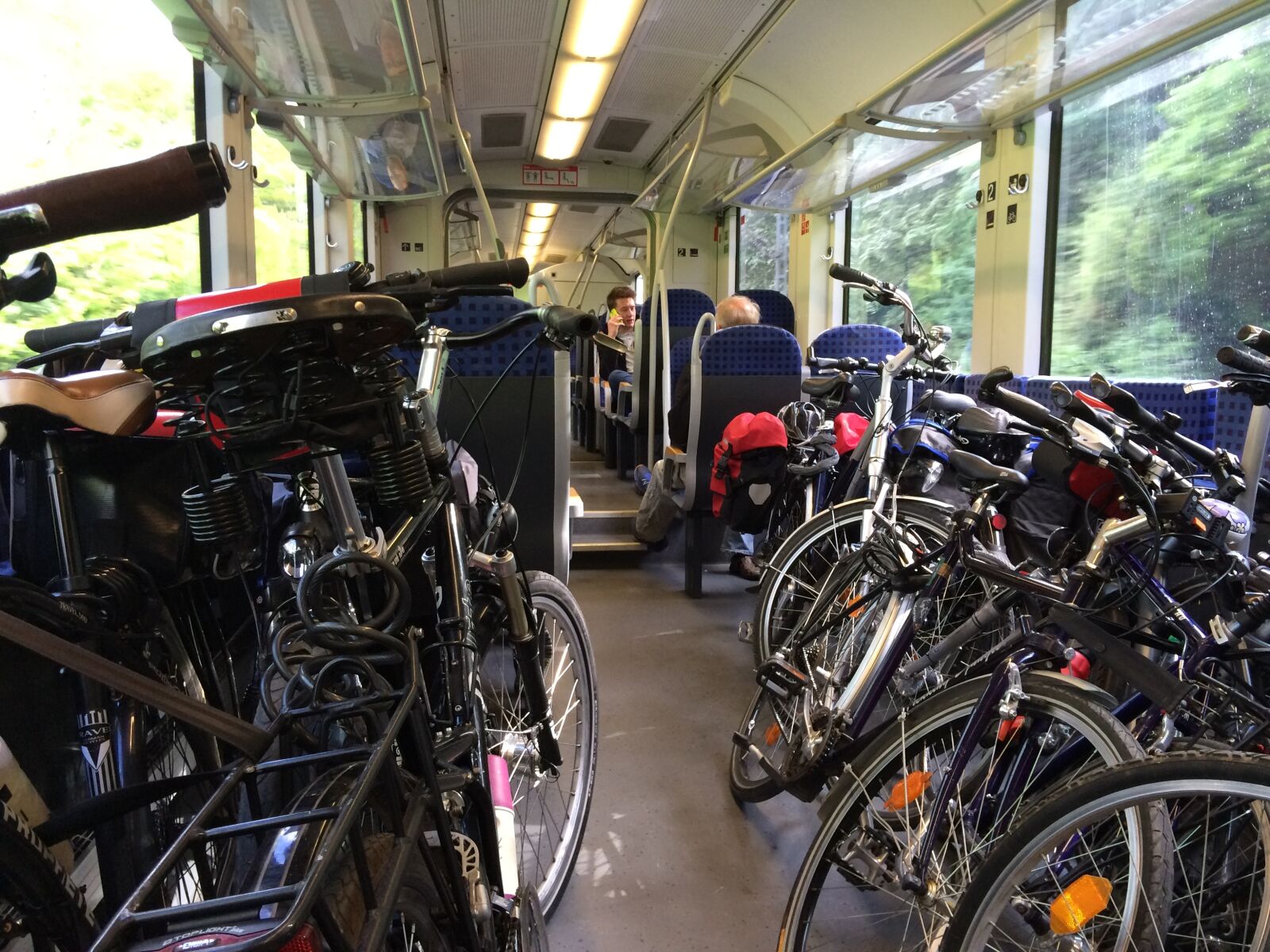 iPhone 5s back camera 4.15mm f/2.2 sample photo. Train, bike ride, bike photography