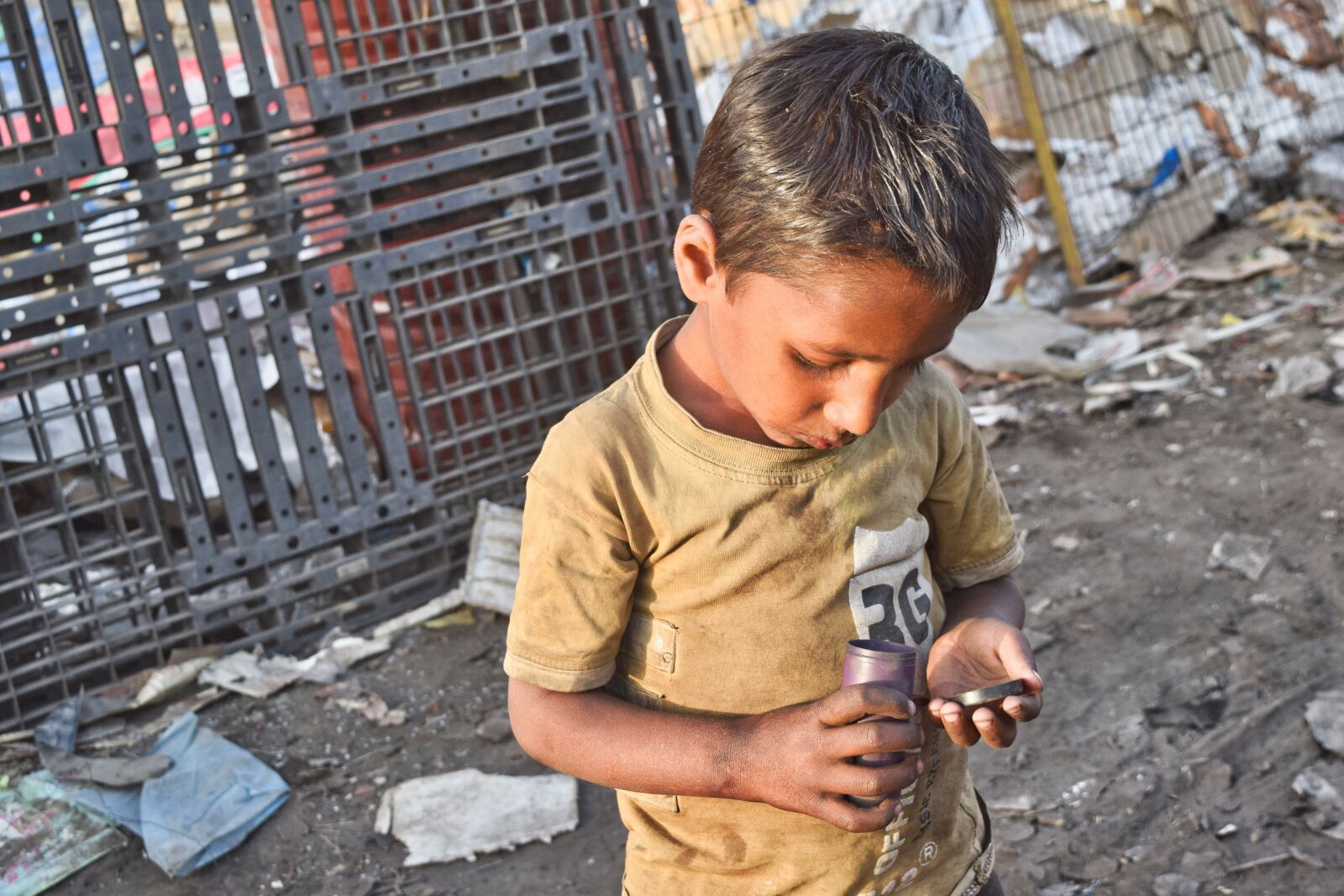 Nikon D3300 sample photo. Slums, poor, child photography