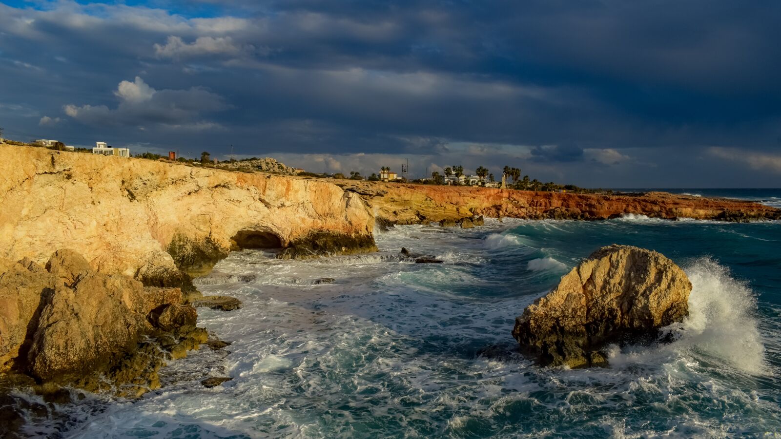 Nikon D3300 sample photo. Rocky coast, waves, sea photography