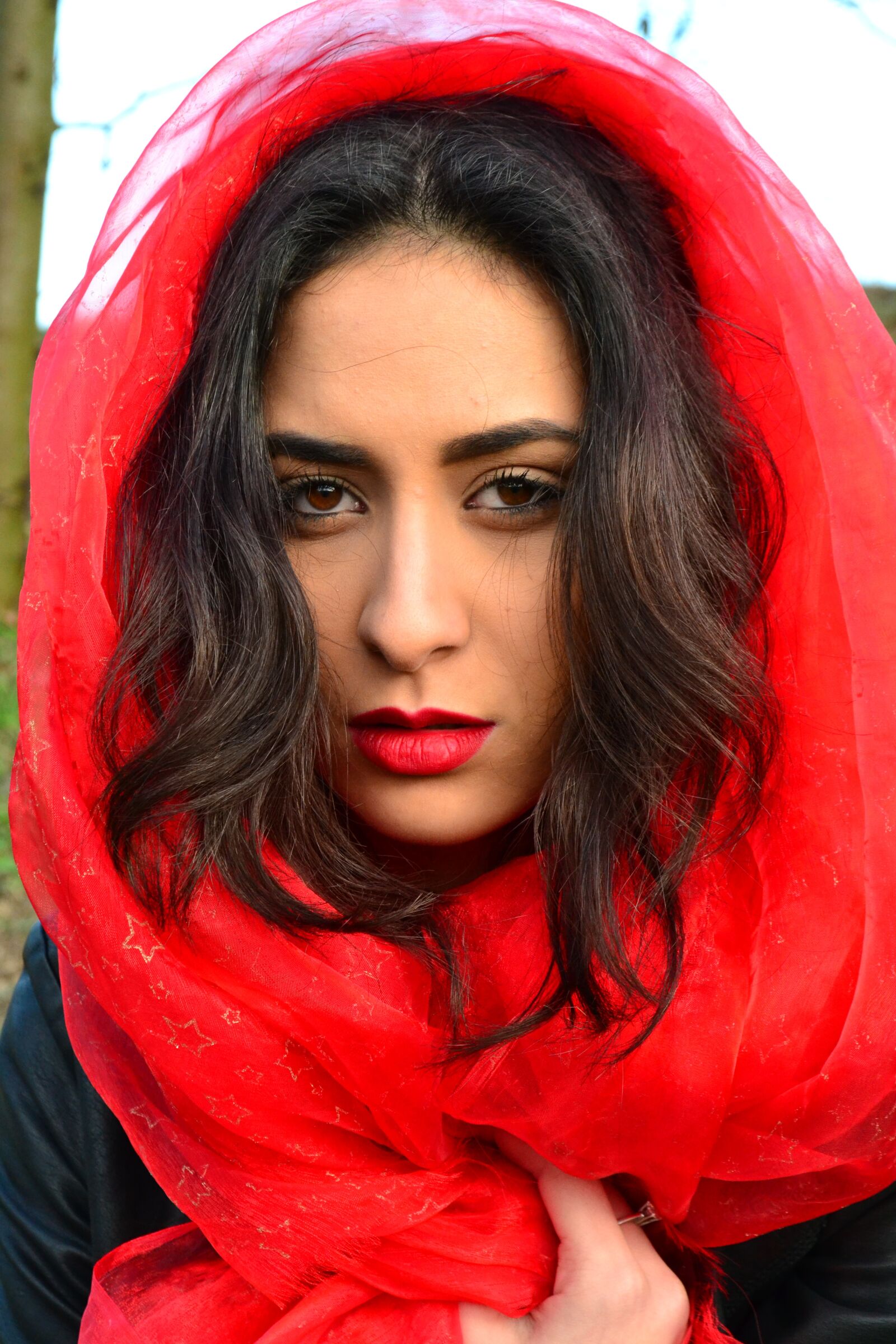 Nikon D3100 sample photo. Girl, red, lips photography