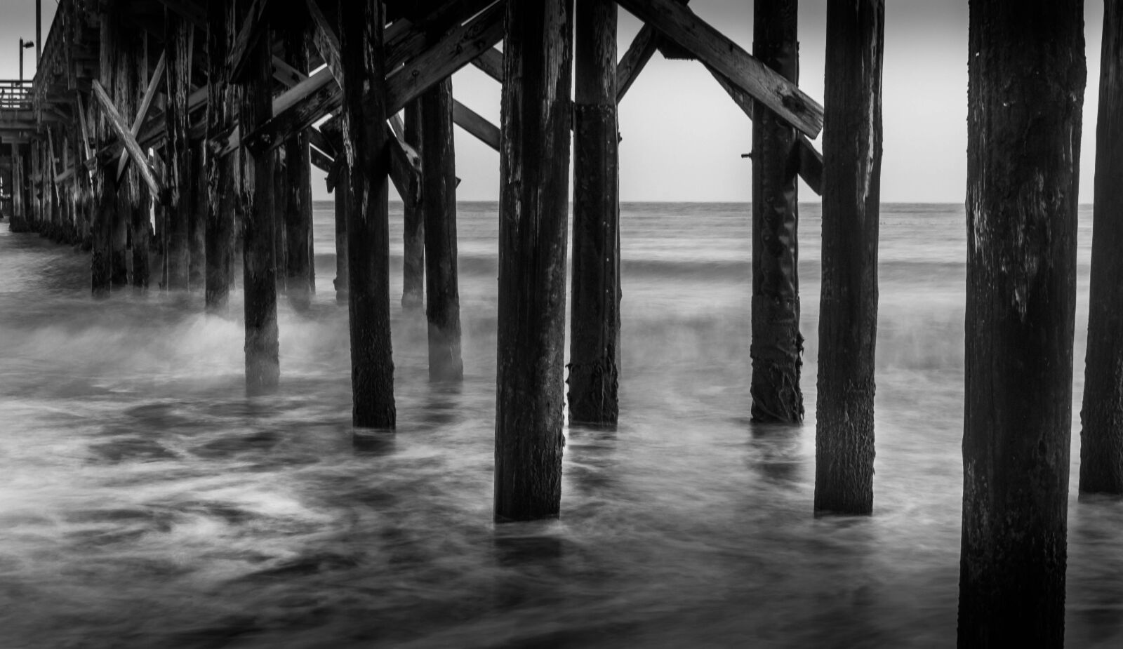 Nikon D3100 sample photo. Pier, santa barbara, black photography
