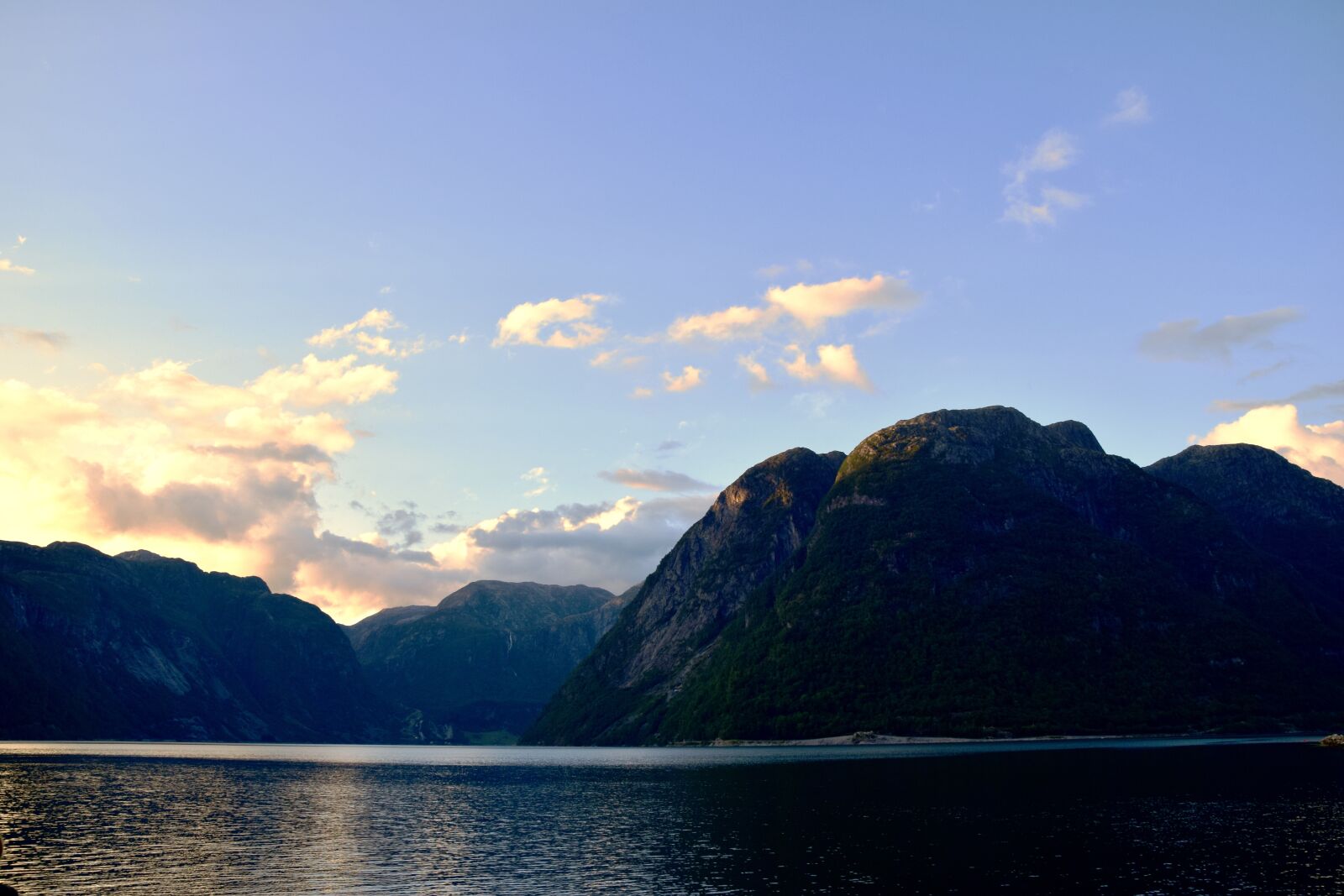 Nikon D5300 sample photo. Fjord, mountains, clouds photography